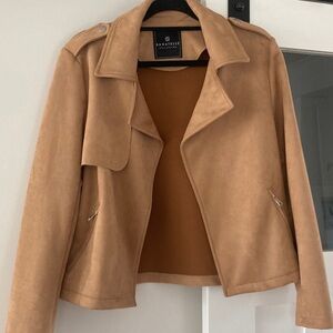 bagatelle Camel faux Suede Moto Jacket